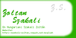 zoltan szakali business card